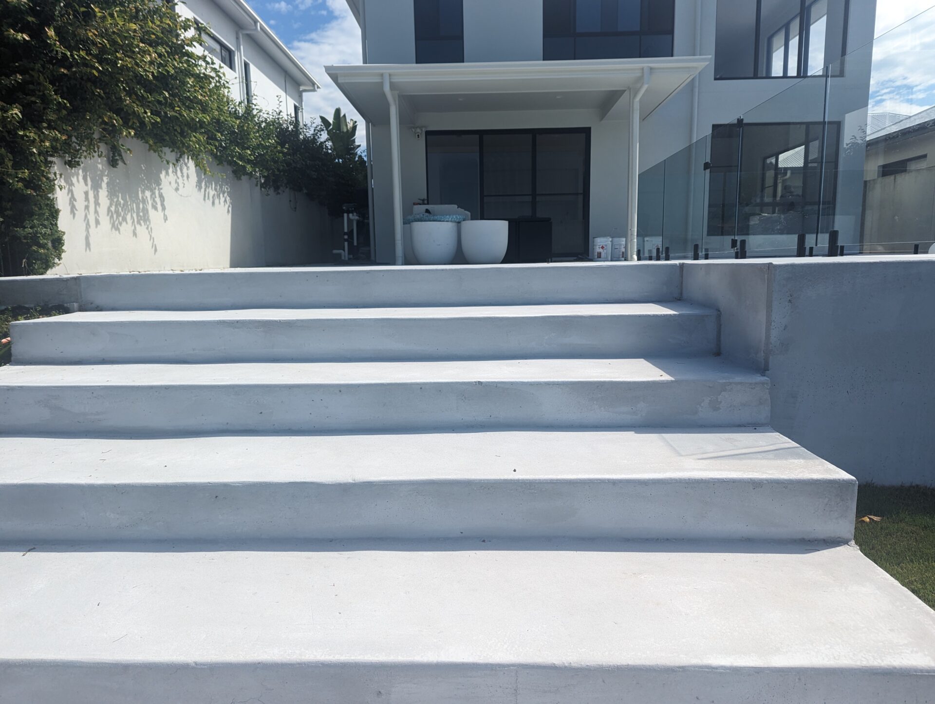White Concrete Full Depth Coloured Concrete
