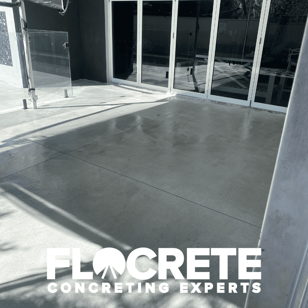 Pool renovation. Paradise Point. Seamless Edge Pool Surround. White Full-Depth Concrete
